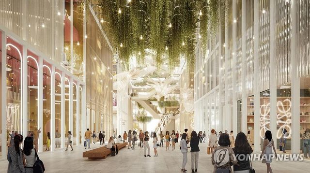 더현대 광주 내부 건축디자인