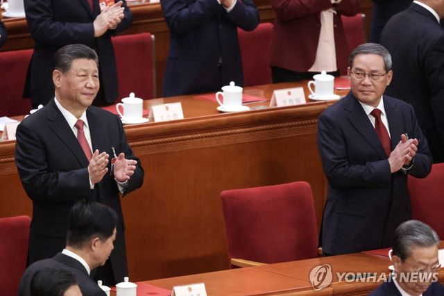 2024년 3월 양회에 참석한 시진핑 중국 국가 주석과 리창 총리. 