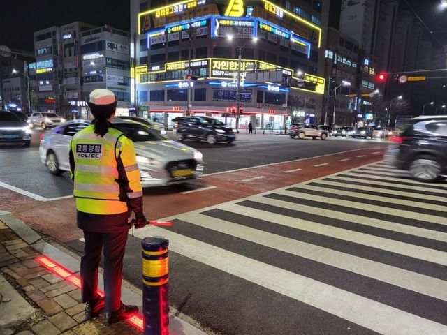 폭주족 단속행위 하는 전북 경찰