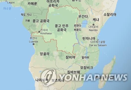 콩고민주공화국 지도