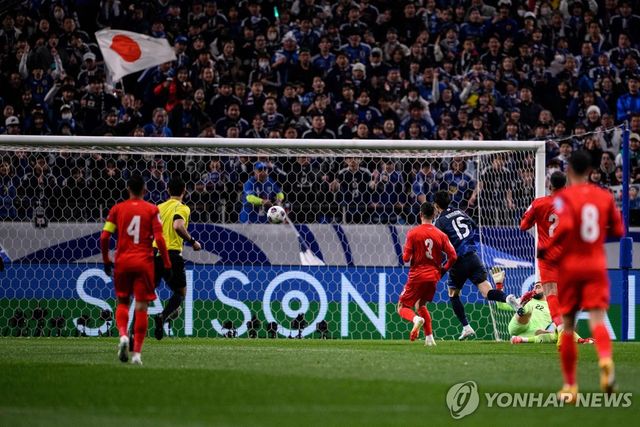 가마다 다이치(15번)의 득점 순간.