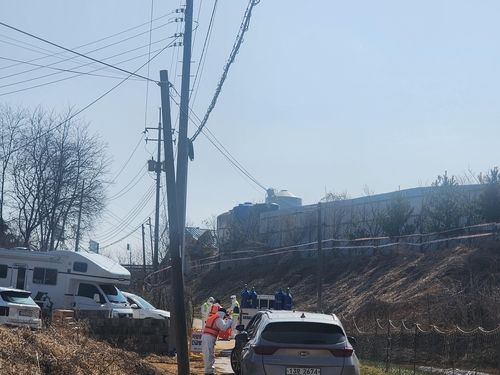 발생 농가 주변 방역 모습
