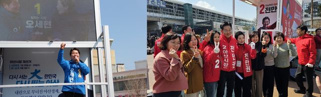 왼쪽부터 오세현 전만권 후보