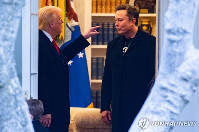 도널드 트럼프 대통령과 일론 머스크 테슬라 최고경영자