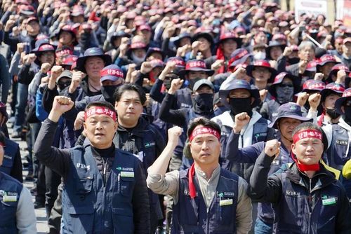 전국건설노동조합 광주전남건설지부 총파업 출정식