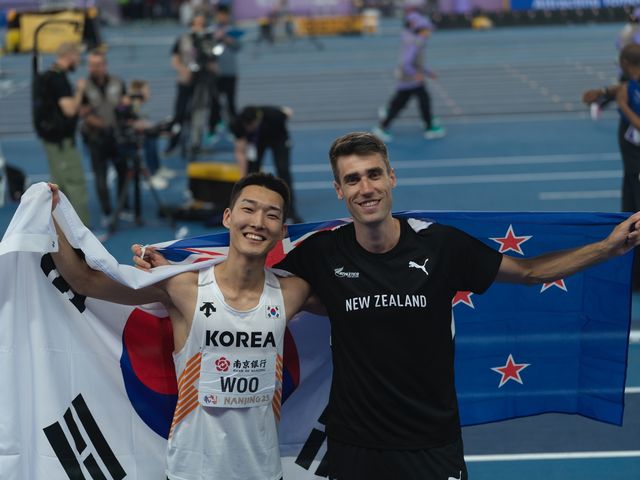 '절친' 우상혁과 해미시 커