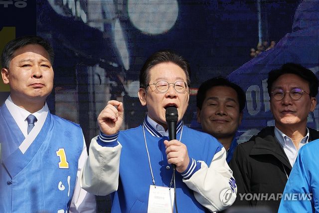 이재명 대표, 담양군수 후보 지원 유세