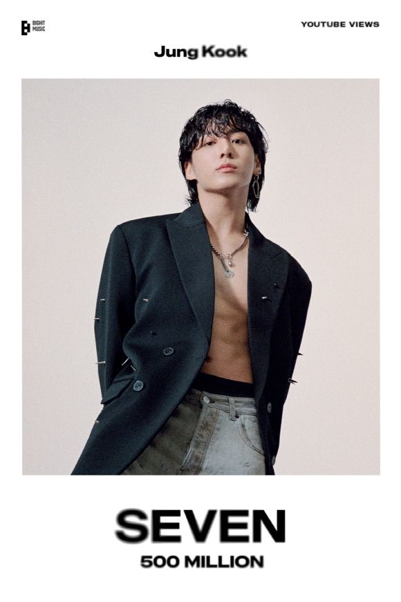 BTS 정국 '세븐' MV 유튜브 5억뷰
