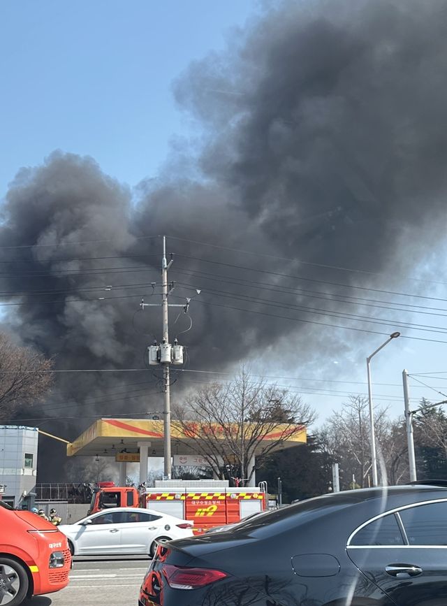 연호네거리 비닐하우스 화재 연기