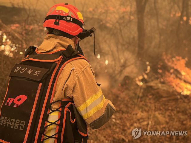 경북 의성군 산불…소방 당국 진화 중