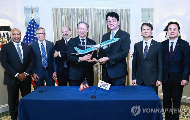 대한항공-보잉·GE에어로스페이스 간 협력강화를 위한 서명식