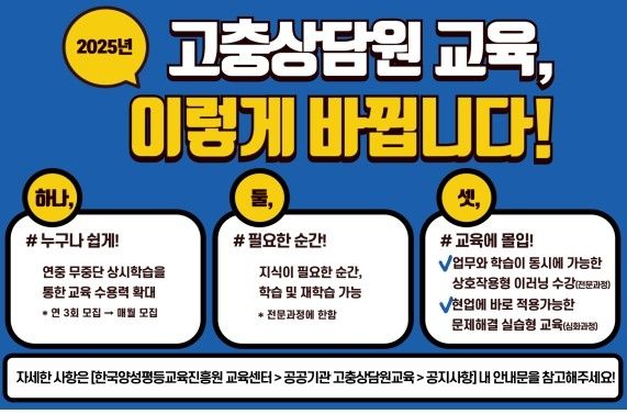 2025년 고충상담원 교육 주요 변경사항