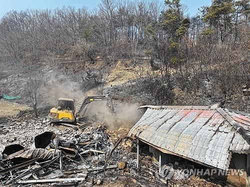 산불이 남긴 폐허