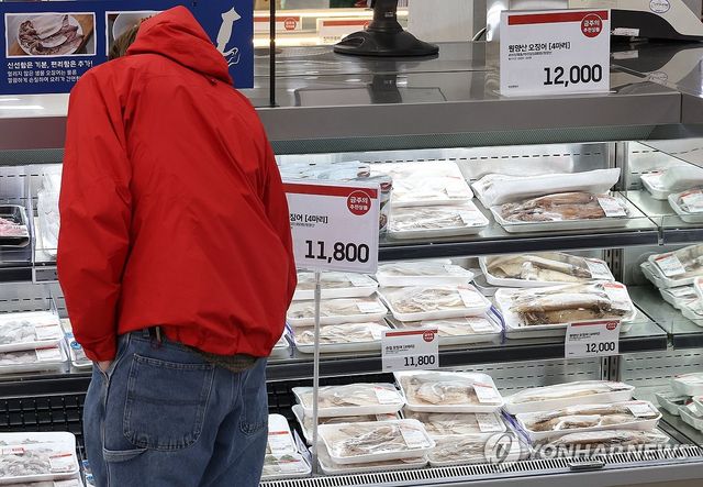 상승하는 오징어 가격