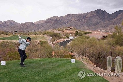 양용은의 티샷.