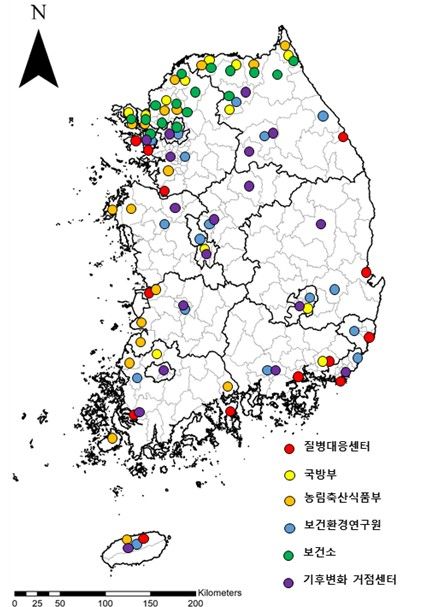 2025년 질병 매개 모기 감시지역
