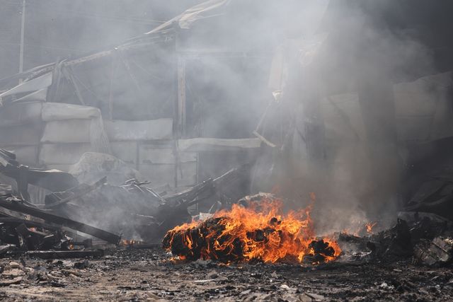 잔불 남은 농산물유통 업체 사업장