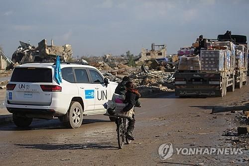 가자지구 내 유엔 차량 (2025년 2월)