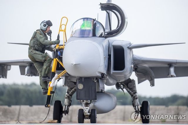 헝가리군이 운용하는 스웨덴제 그리펜 전투기