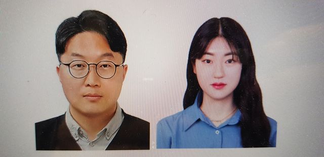 한밭대 김정현 교수(왼쪽)와 박정윤 석사 연구원