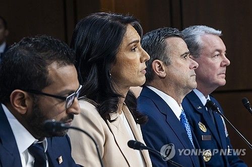 상원 청문회 출석한 미국 외교안보 라인