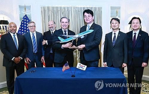 대한항공-보잉·GE에어로스페이스 간 협력강화를 위한 서명식