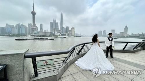 상하이에서 웨딩 사진