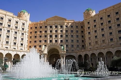 미국 중재로 우크라이나 부분 휴전 실무회담이 열린 사우디아라비아 리야드의 호텔