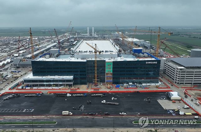 미국 텍사스주 테일러시에 건설 중인 삼성전자 반도체 공장 전경