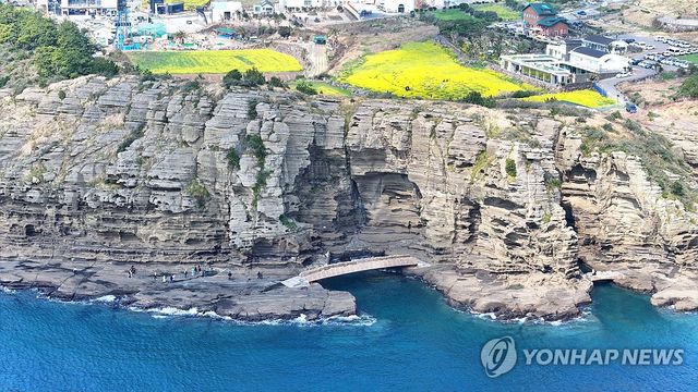 서귀포 용머리해안의 봄