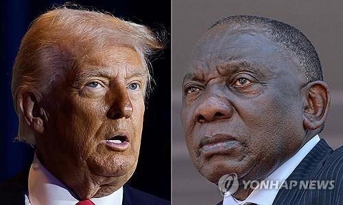 도널드 트럼프 미국 대통령과 시릴 라마포사 남아공 대통령