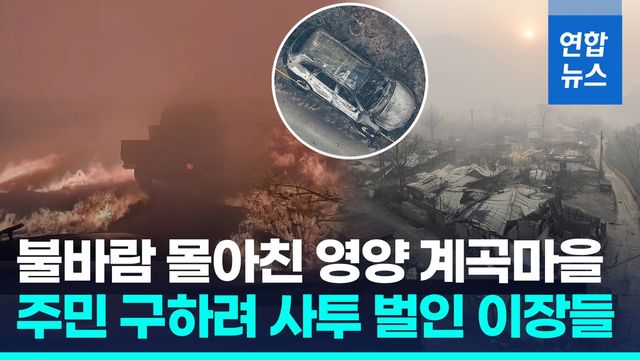[영상] 불구덩이 뚫고 대피한 영양 주민들…'사투' 벌이던 이장은 그만 - 2