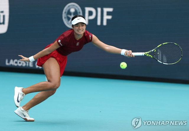 알렉산드라 이알라의 8강전 모습. 