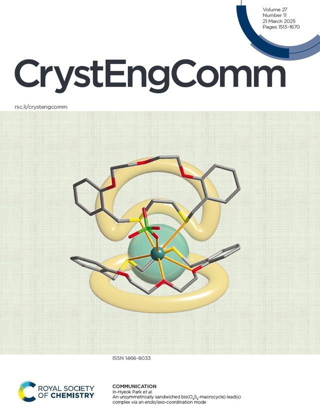 국제 학술지 'CrystEngComm' 표지