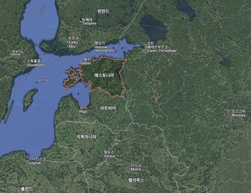 에스토니아(빨간 점선)
