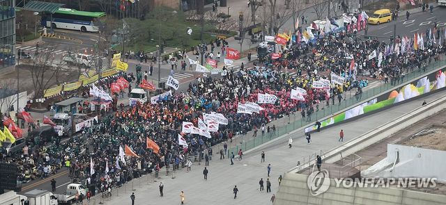 민주노총, 광화문 세종대로 총파업 집회