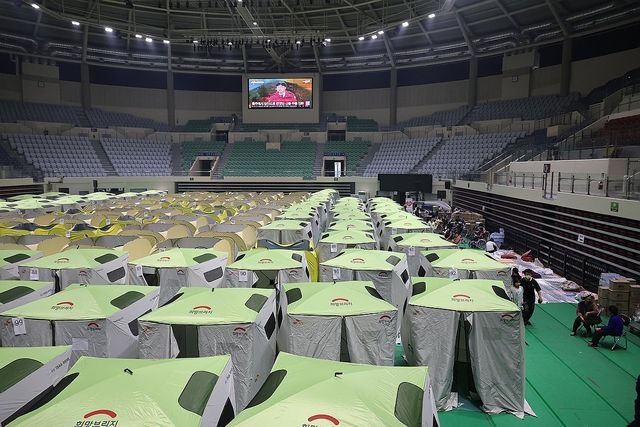 안동체육관 임시대피소