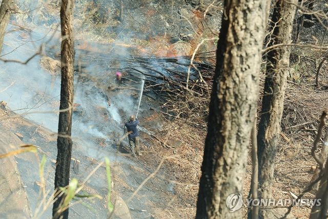 산청 산불 방어선 구축
