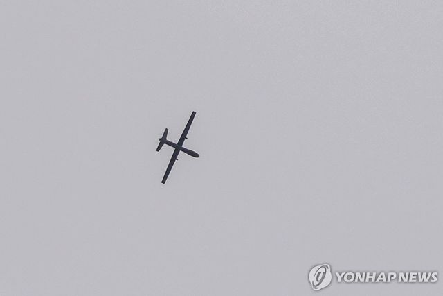 베이루트 상공 정찰비행하는 이스라엘군 드론