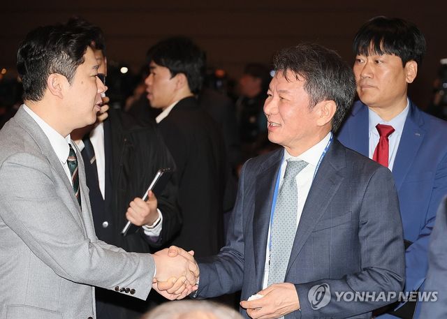 대한체육회장 취임식 참석한 정몽규 대한축구협회장