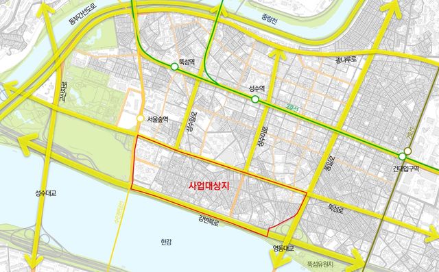 성수전략정비구역 위치도