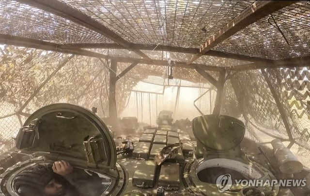 쿠르스크 전선에 배치돼 전투 중인 러시아군 T-90 전차