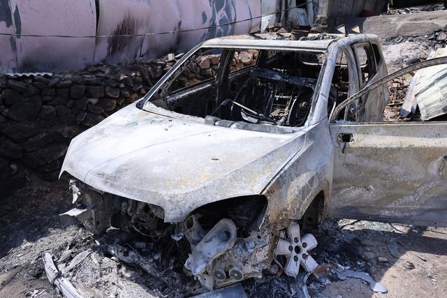 배방리 마을에 불탄 채 발견 된 차