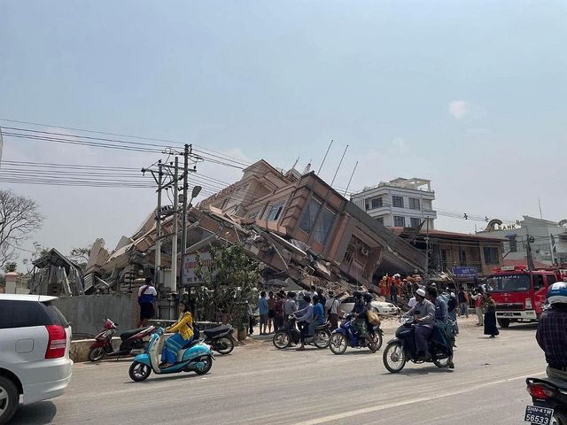 미얀마 아웅반 호텔 붕괴
