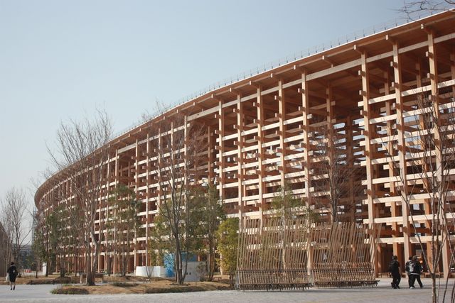 오사카 엑스포의 상징물인 '그랜드 링' 