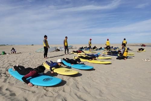 서핑 배우는 산골 유학생들