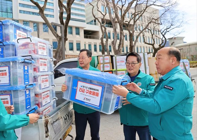 전남 해남군, 영덕군에 구호 물품 지원