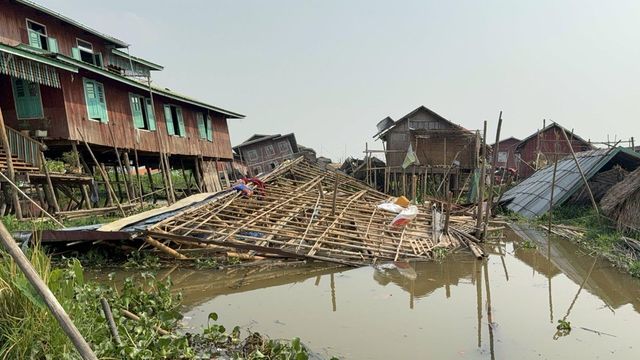 미얀마 강진 피해 현장