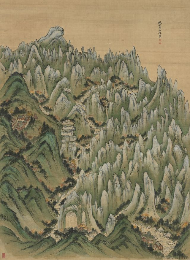 풍악내산총람도, 조선, 18세기 중엽[호암미술관 제공. 재판매 및 DB 금지]