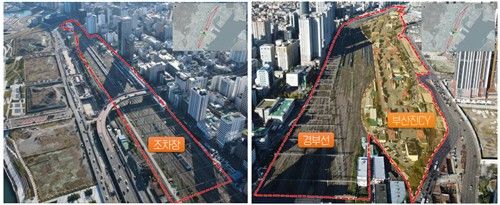 부산 철도 지하화 부지 전경 사진